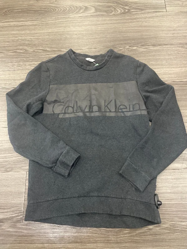 Sweatshirt Crewneck By Calvin Klein In Black, Size: M