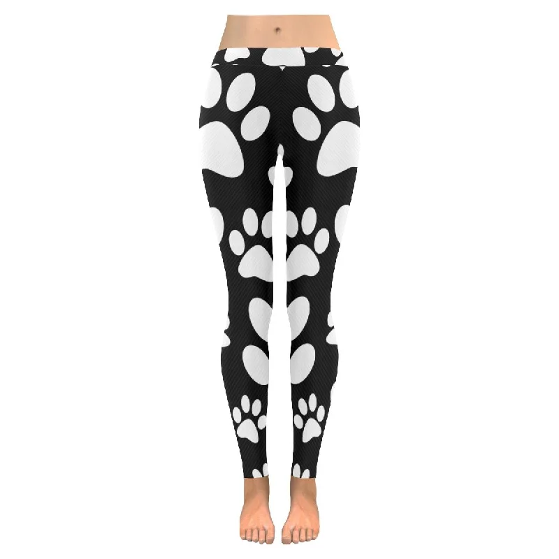 Zenzzle Dog Paw graphic womens Low Rise outdoor Leggings plus size:XXS-5XL