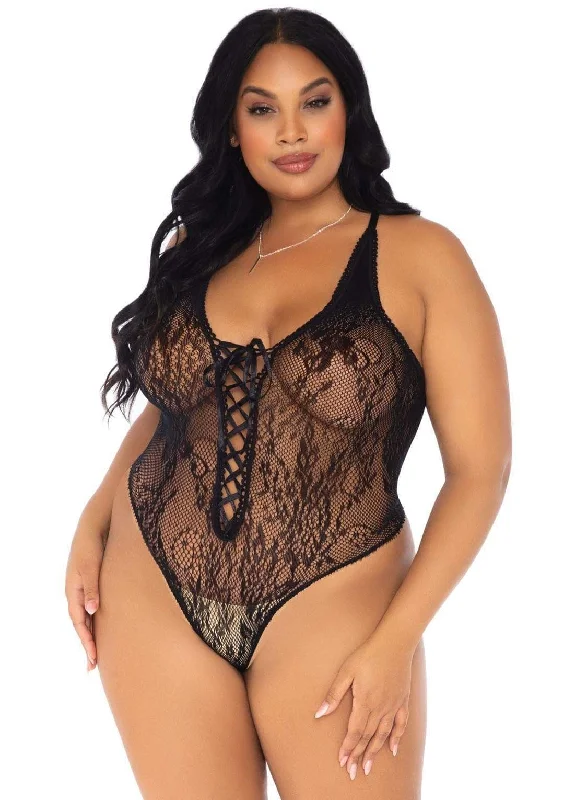 Floral Lace Thong Teddy