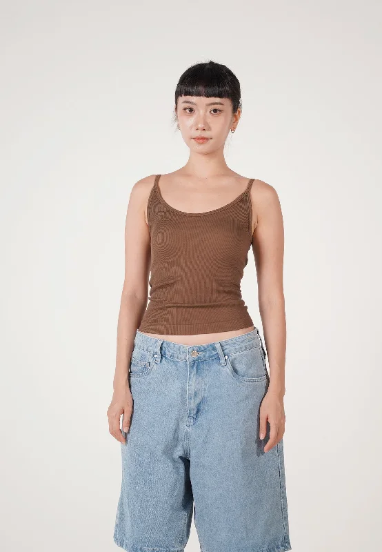 MAYA Padded Tank Top brown