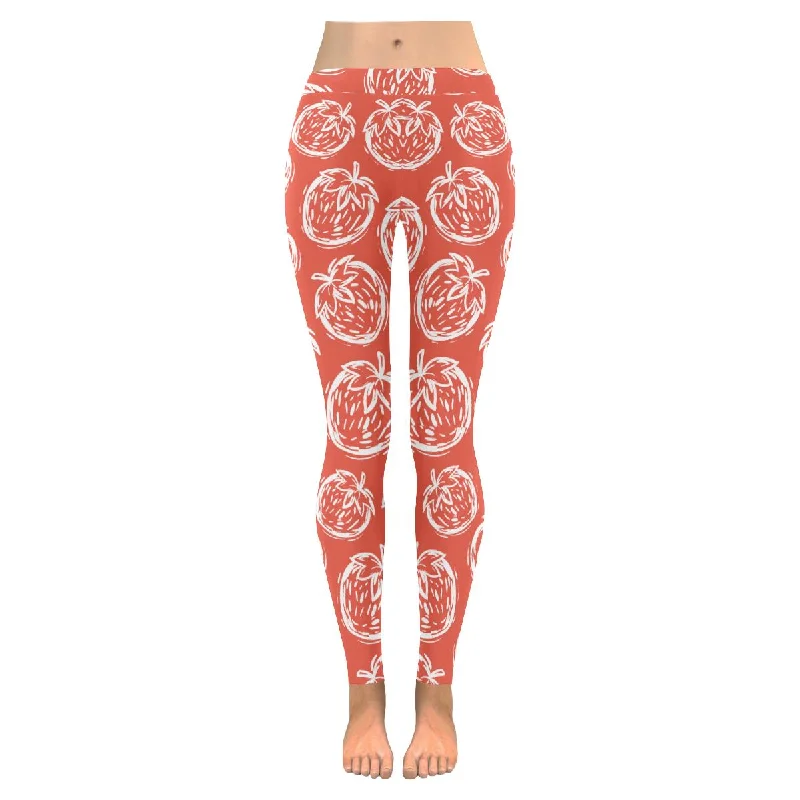 Zenzzle red strawberries womens Yoga outdoor Leggings plus size:XXS-5XL