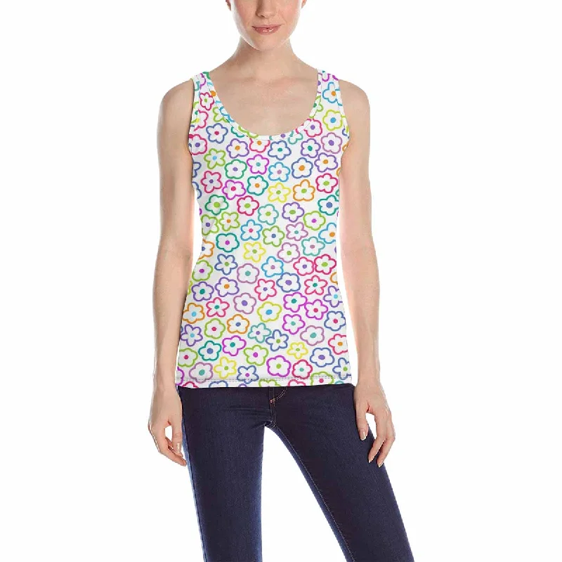 Womens Tank Tops print with colorful floral