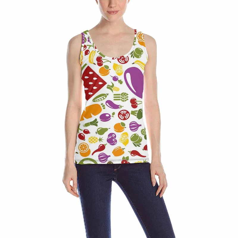 Women's Tank Top print with Fruits and vegetable