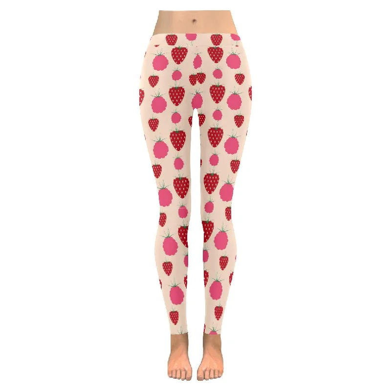 Zenzzle strawberries raspberries low rise womens plus size legging XXS-5XL