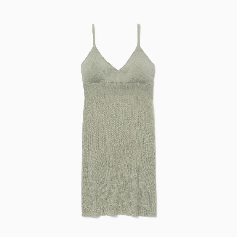 V Neck Knit Bra Tank  [ Classic ] Supima Cotton model