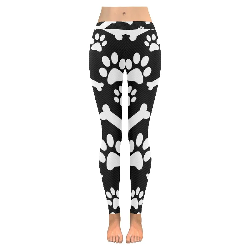 womens Graphic Dog Paw Prints Bones yoga outdoor Leggings plus size:XXS-5XL