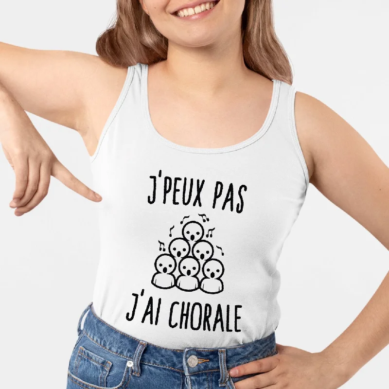 Débardeur Femme J'peux pas j'ai chorale