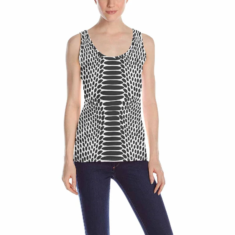 Womens Tank Tops print with Snake skin