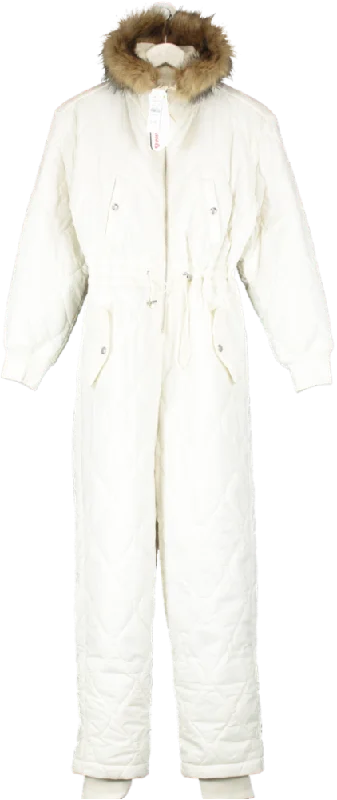 j.Crew White Puffer Snowsuit With Primaloft UK XS