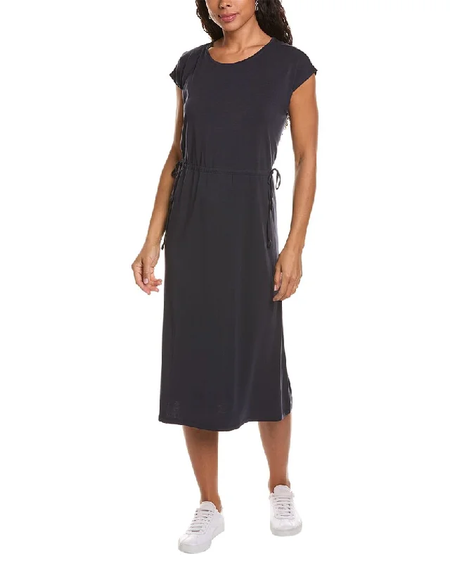 EILEEN FISHER Jewel Neck Midi Dress