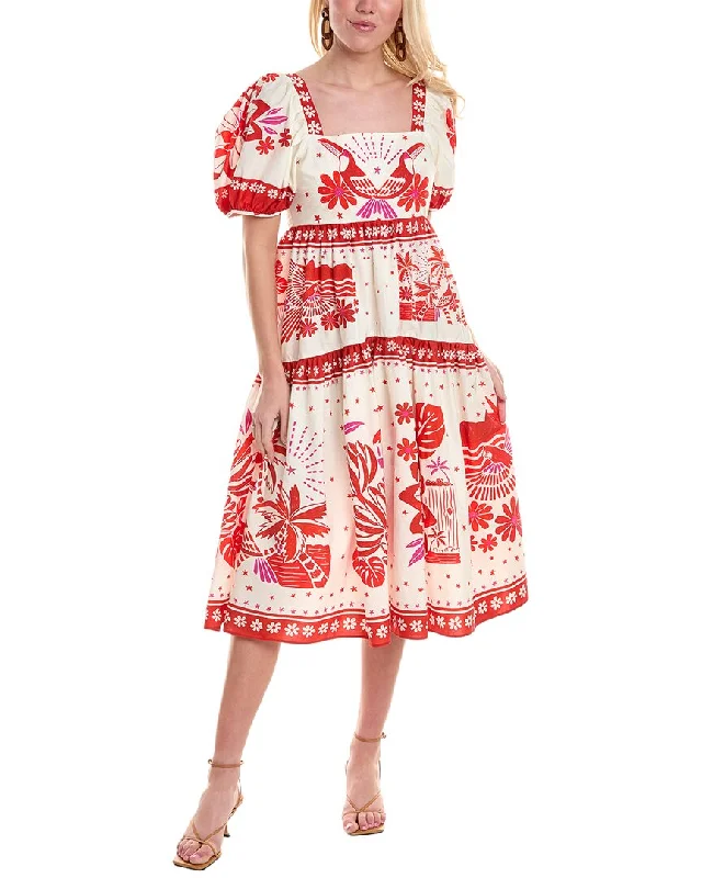 FARM Rio Rio Tiles Midi Dress