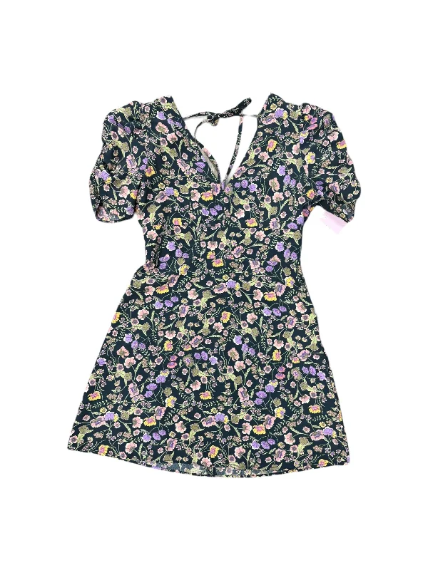 Floral Print Dress Casual Short Top Shop, Size 6