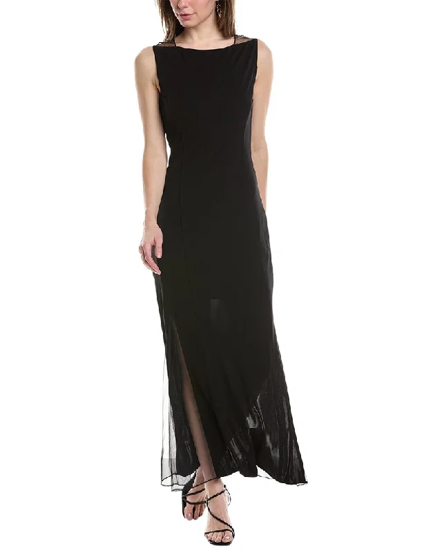 Helmut Lang Sheer Insert Midi Dress