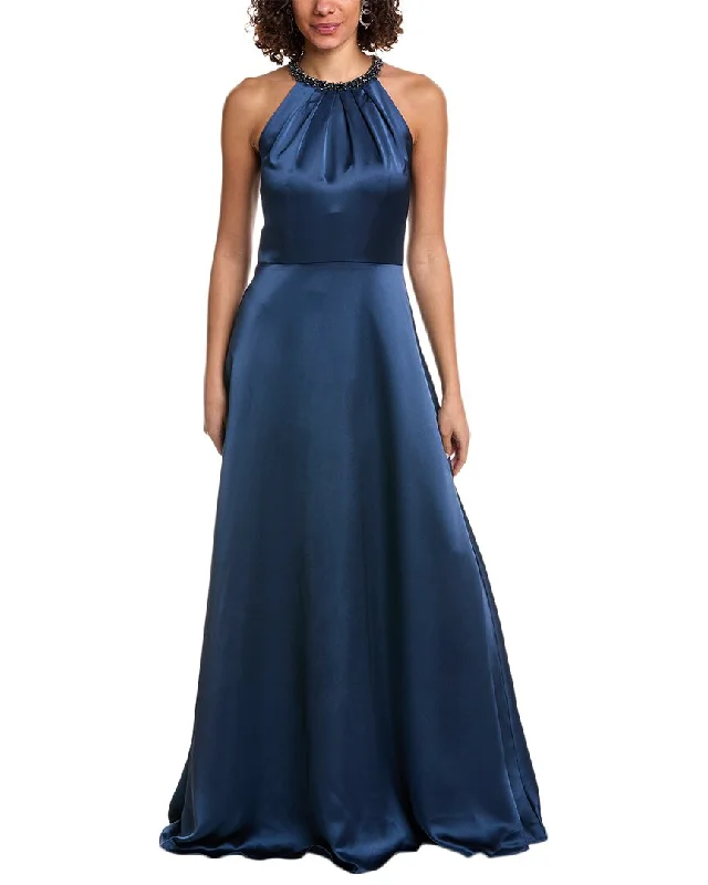 Teri Jon by Rickie Freeman Satin Gown