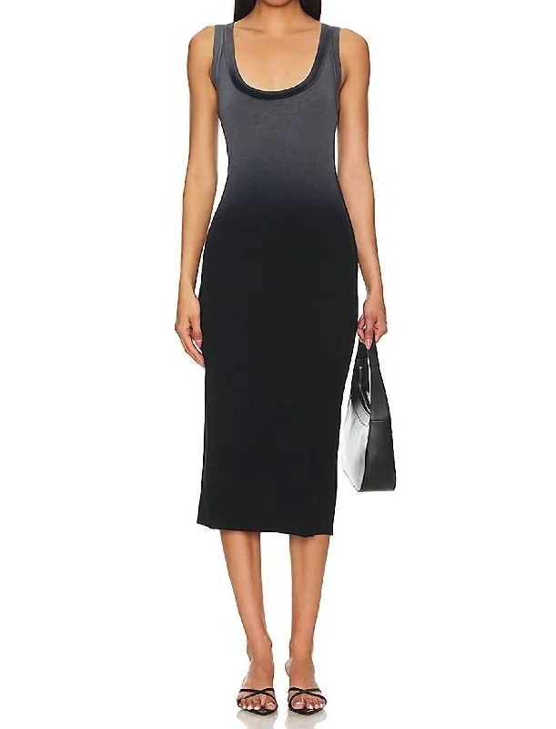 Verona Midi Dress In Black Cast