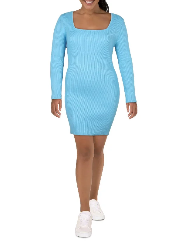 Womens Mini Rayon Sweaterdress