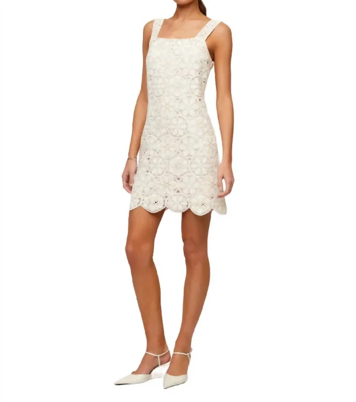 Daisy Mini Dress In Off White