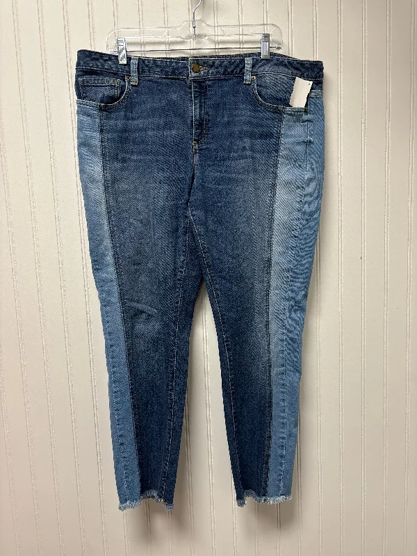 Blue Denim Jeans Designer Michael By Michael Kors, Size 16