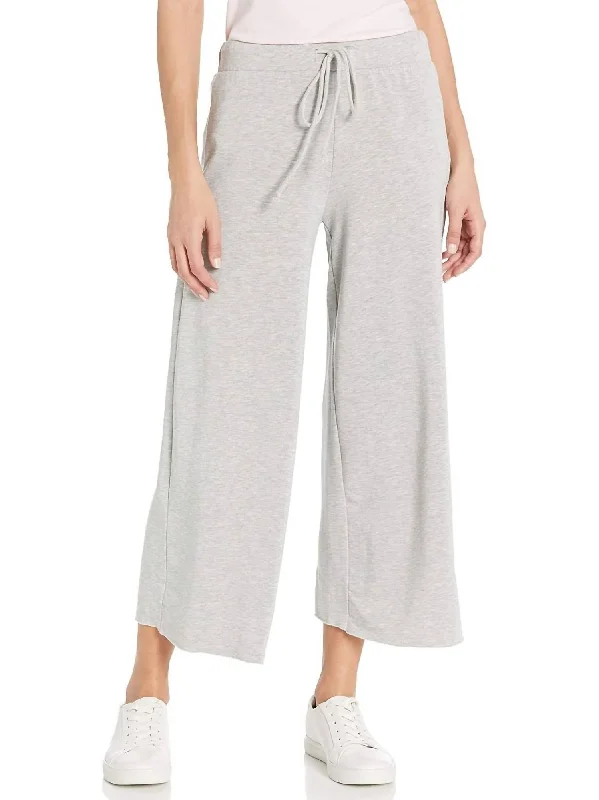 Avalyn Wide Leg Pant In Heather Grey