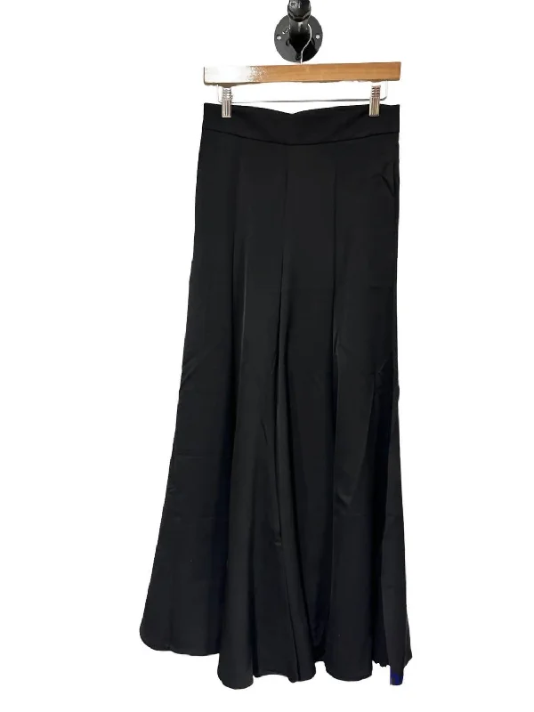 Flare Leg Pants In Black