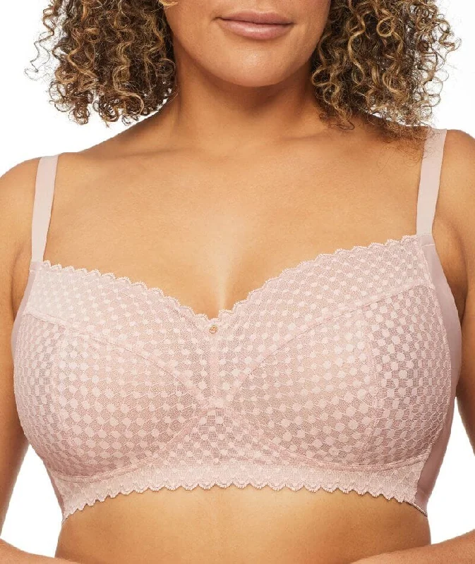 Nancy Ganz Revive Amelia Wire-free Lace Full Cup Bra - Rose Quartz