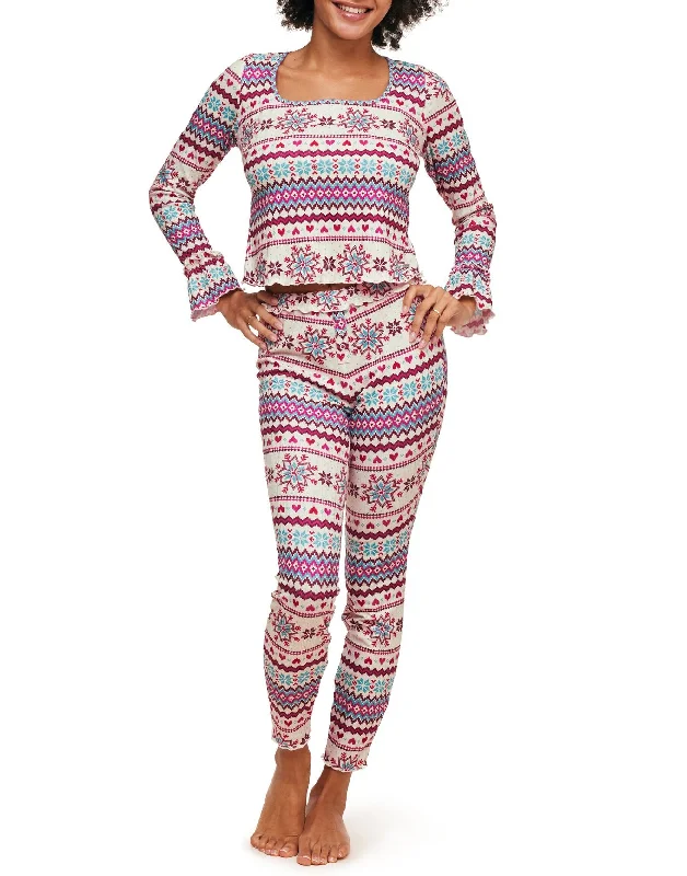 Audra Women's Pajama Long Sleeve Top & Legging Set